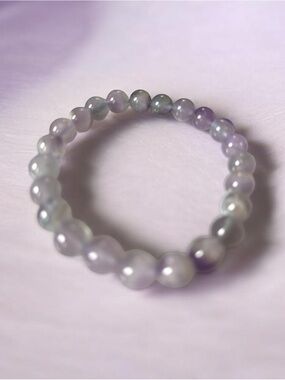 Lavender Amethyst 8mm Beaded Stretch Bracelet - Women Jewelry